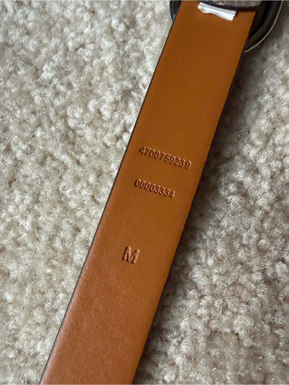 Lauren Ralph Lauren Neutral Taupe Women's Belt with Silver Buckle, Medium